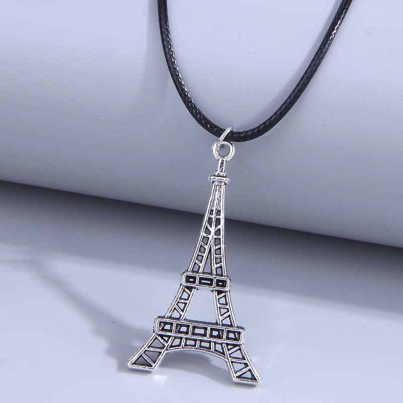 Retro Torre Eiffel Aleación Ahuecar Collar Colgante 1 Pieza