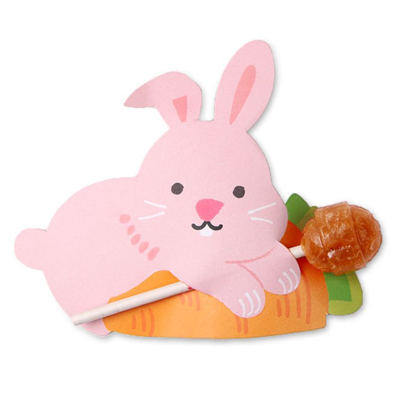 Easter Fashion Rabbit Paper Gift Wrapping Supplies Candy Decoration Card