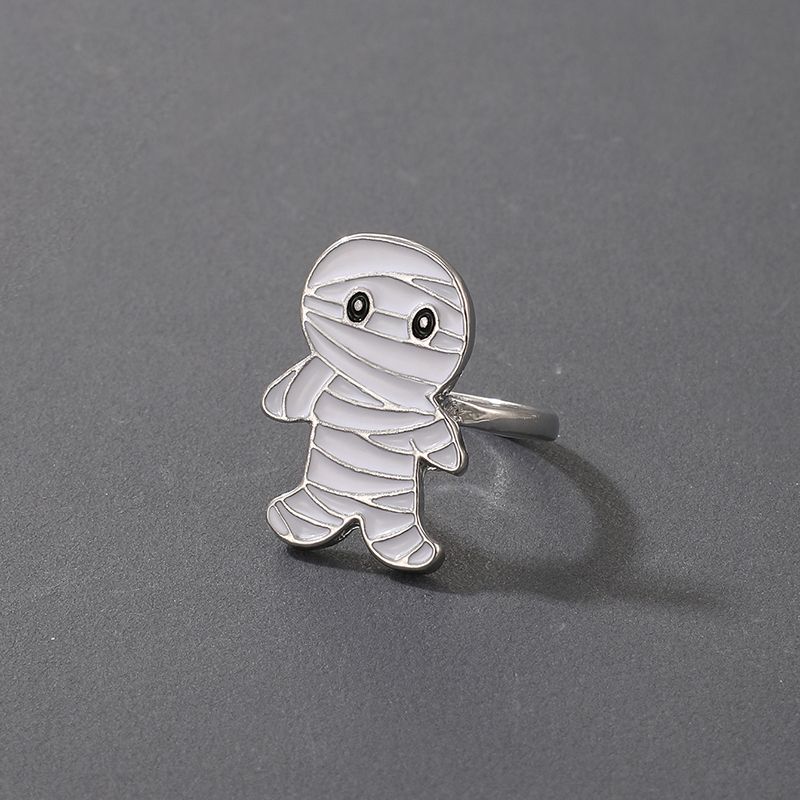 Funny Mummy Alloy Enamel Rings