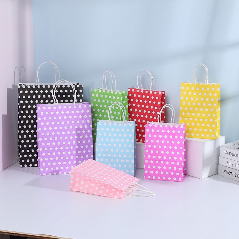 Birthday Polka Dots Kraft Paper Party Gift Wrapping Supplies