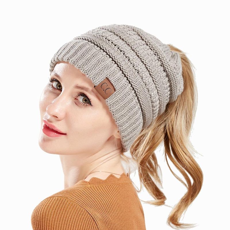 Women's Fashion Solid Color Side Of Fungus Wool Cap