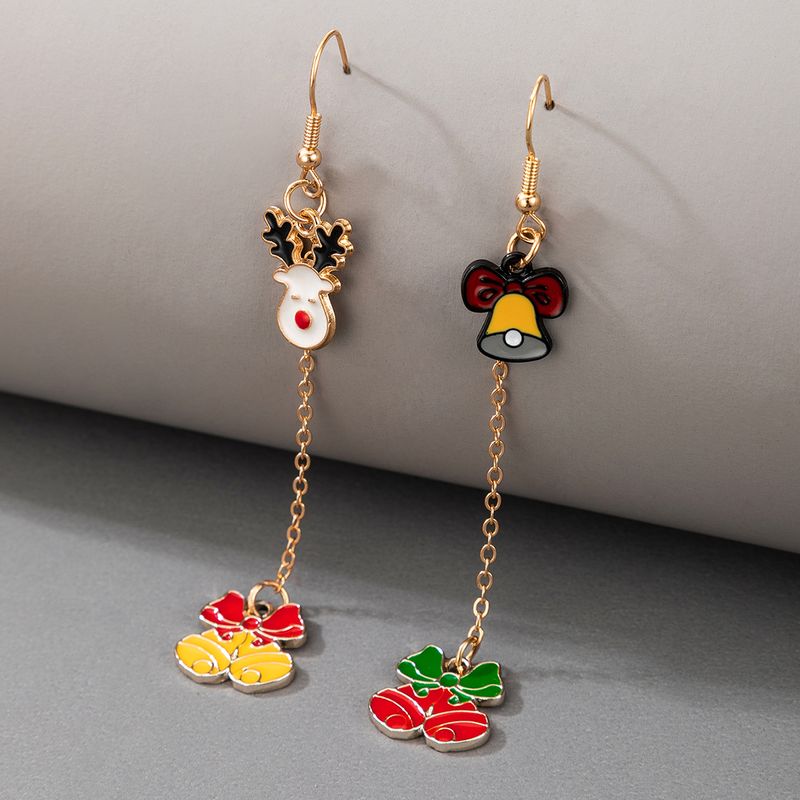 Fashion Bell Alloy Patchwork Earrings 1 Pair