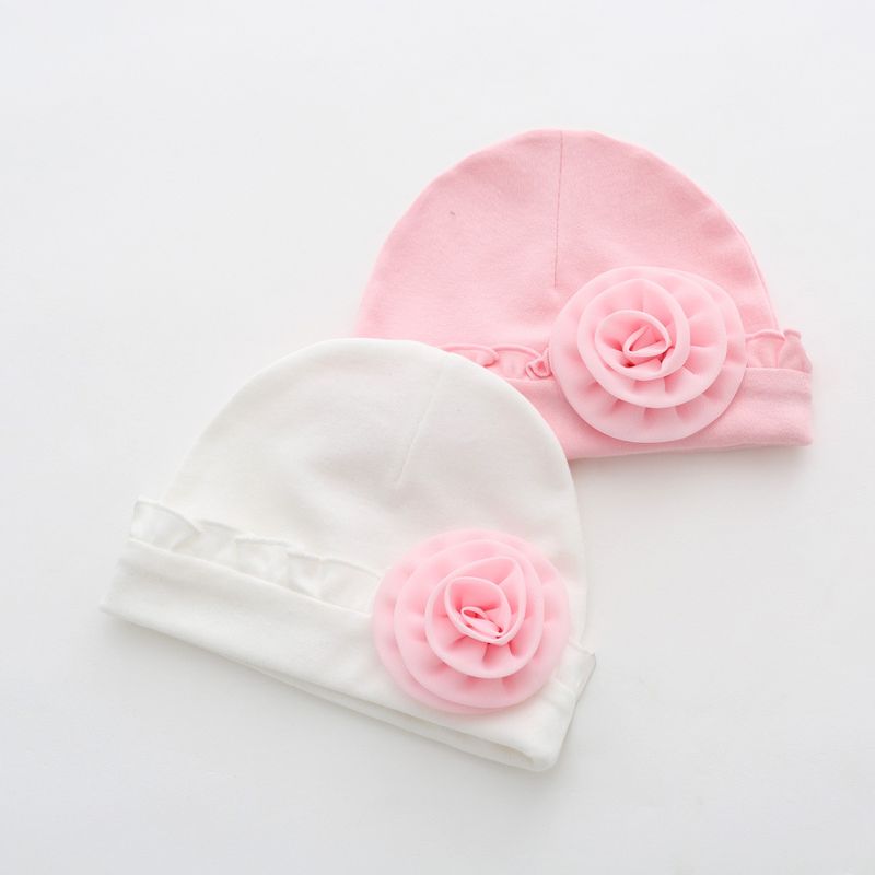 Fashion Solid Color 100% Cotton Flowers Baby Clothes