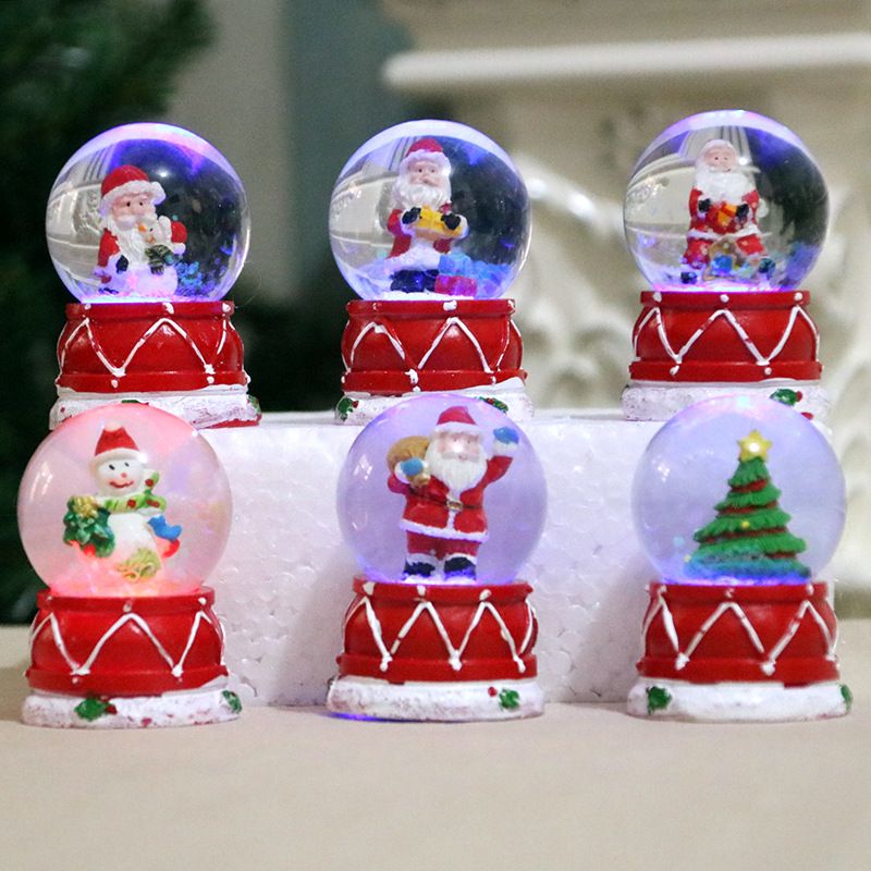 Christmas Santa Claus Glass Party Ornaments