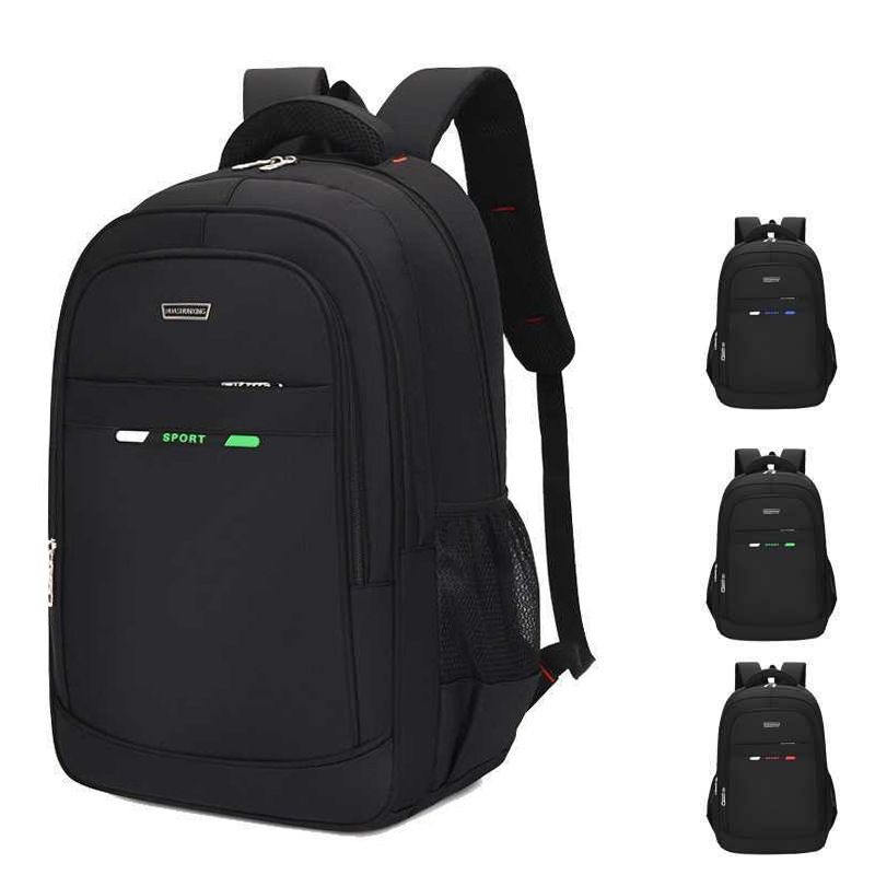 Fashion Solid Color Square Zipper Functional Backpack