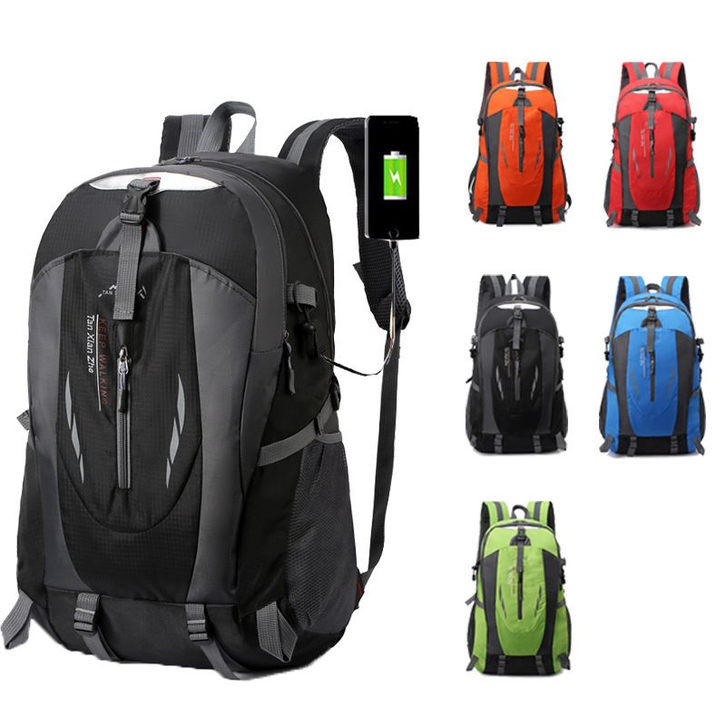 Sports Letter Oval Zipper Functional Backpack