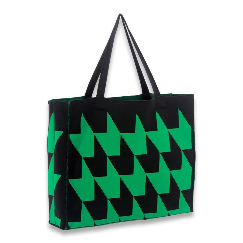 Fashion Stripe Square Straw Bag