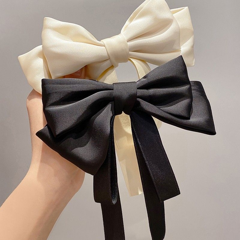 Simple Style Solid Color Cloth Bowknot Hair Clip