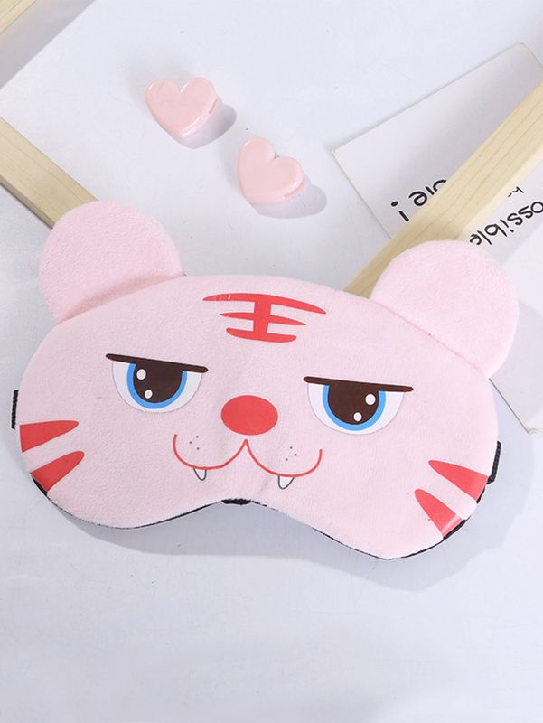 Cartoon Cute Plush Pink Tiger Shading Sleep Mask