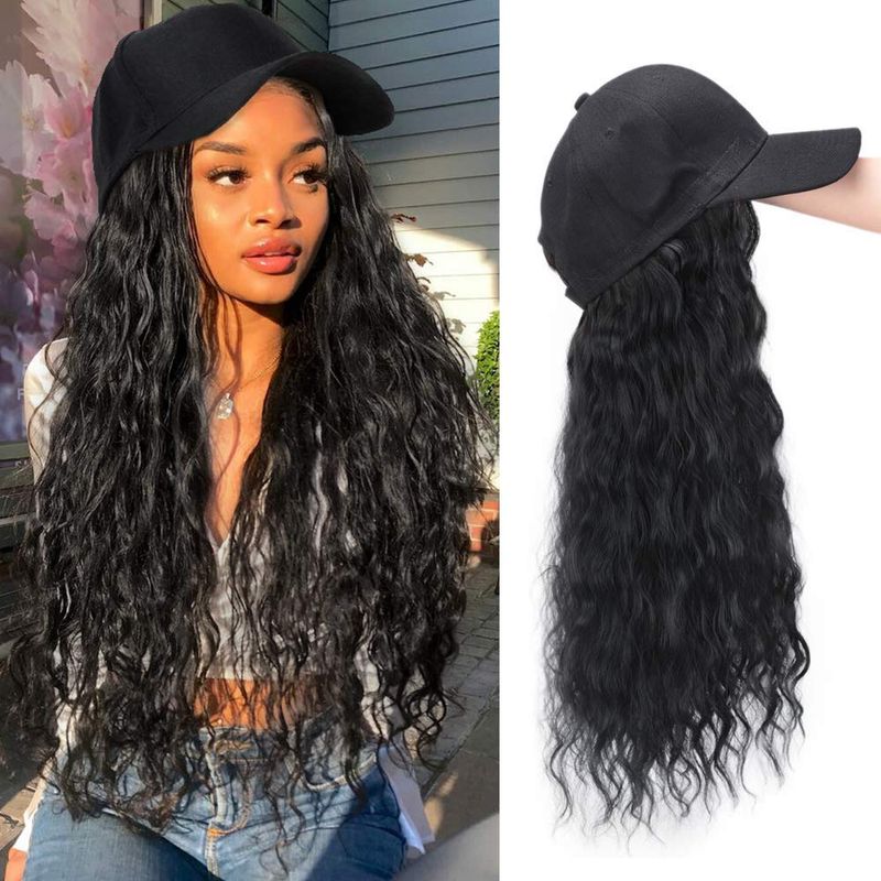 Women's Fashion Brown Light Brown Black Casual Chemical Fiber Centre Parting Long Curly Hair Wigs