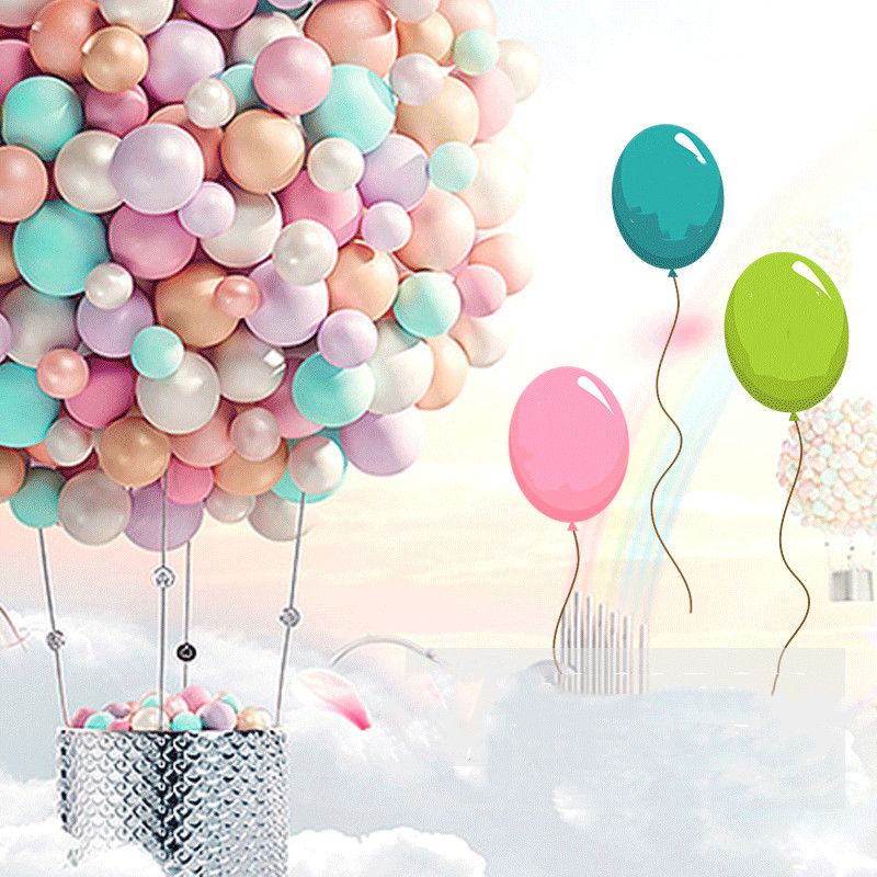 5-zoll-macaron-dekoration, Geburtstag, Hochzeit, Tuch, Runder Latexballon