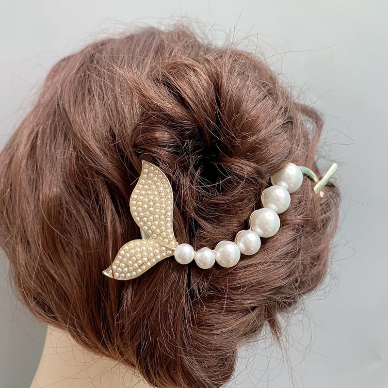 Elegant Geometrisch Legierung Inlay Künstliche Perle Haarklammer 1 Stück