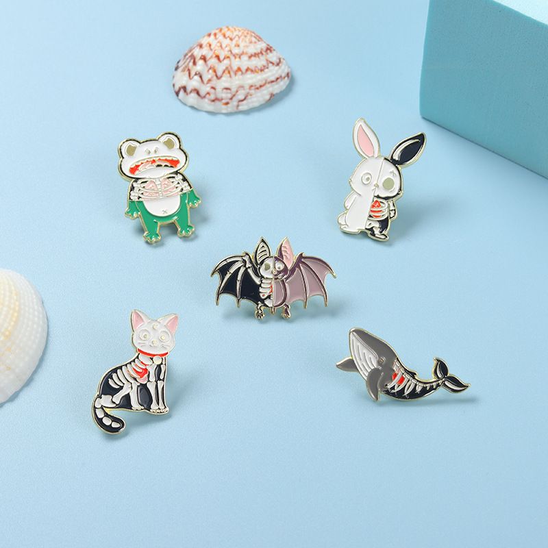 Cartoon Style Animal Alloy Plating Metal Brooches