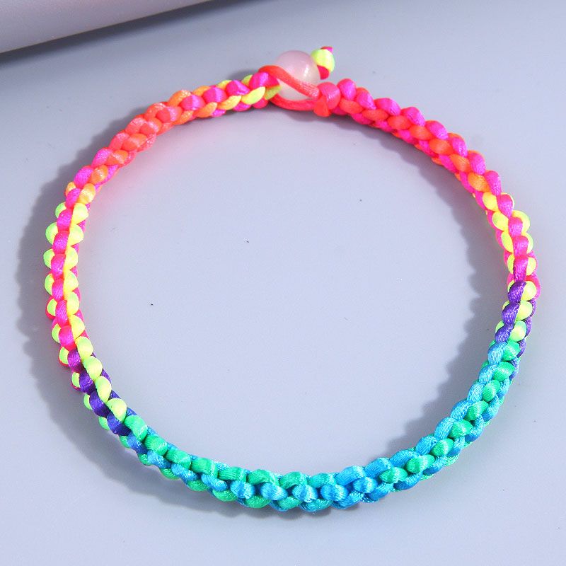 Fashion Gradient Color Cloth Braid Unisex Bracelets