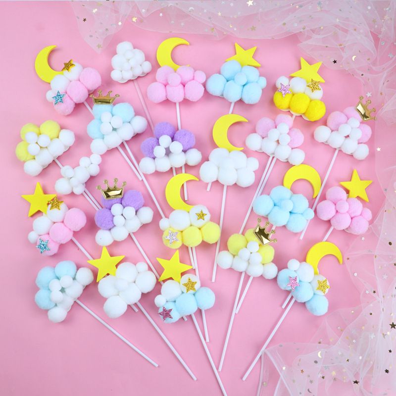 Star Moon Paper Cake Decorating Supplies Birthday Date Cake Decorating Supplies