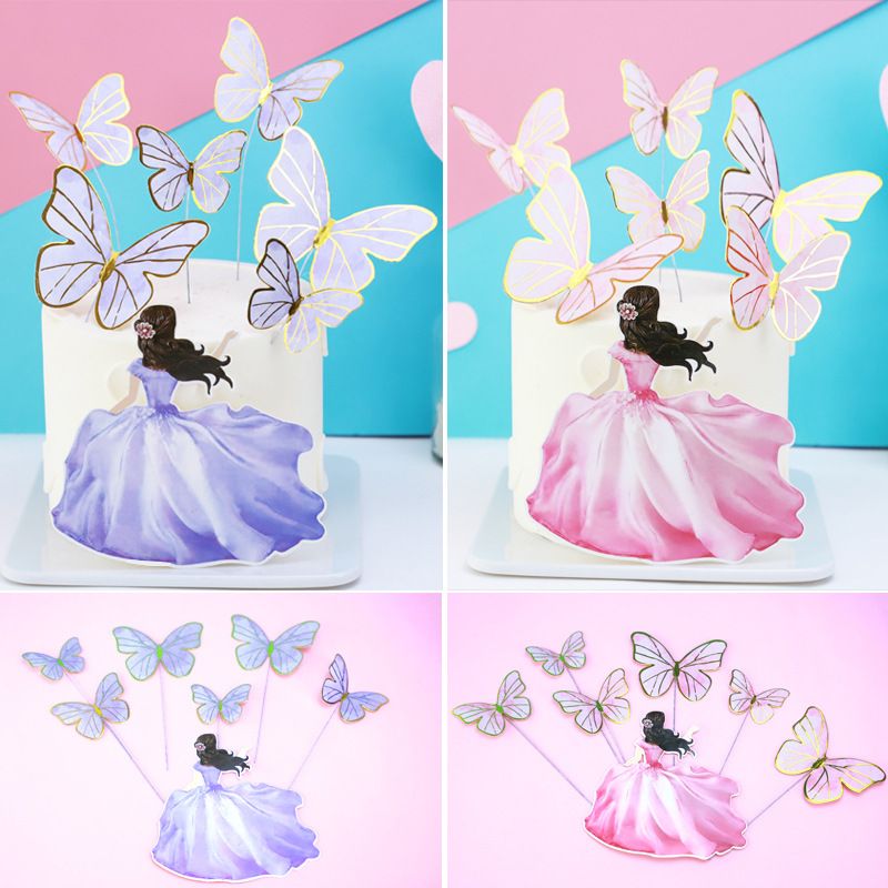 Menschliches Schmetterlings Papier Party Kuchen Dekorations Zubehör