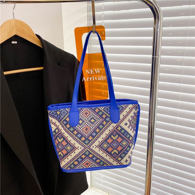 Ethnic Style Geometric Square Zipper Handbag