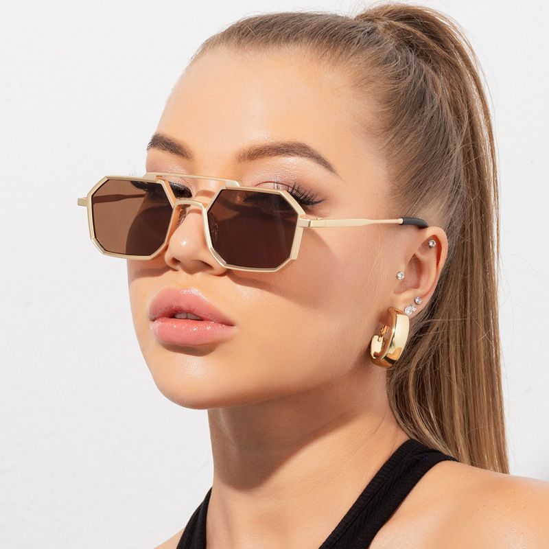 Unisex Fashion Solid Color Pc Polygon Sunglasses