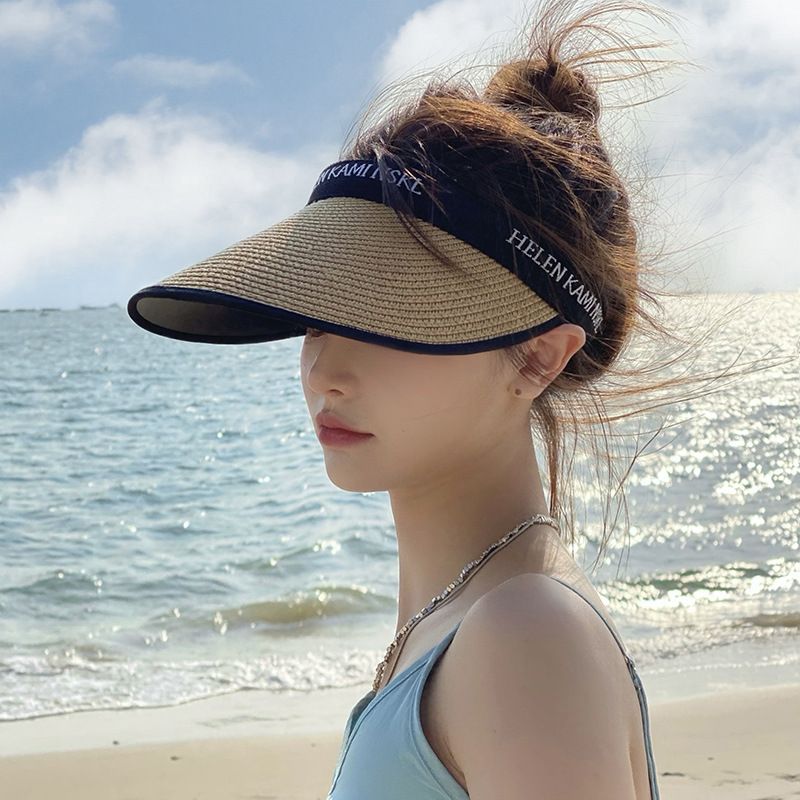 Women's Casual Letter Printing Curved Eaves Sun Hat
