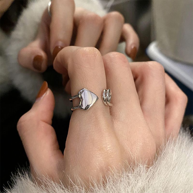Fashion Heart Shape Copper Open Ring Copper Rings