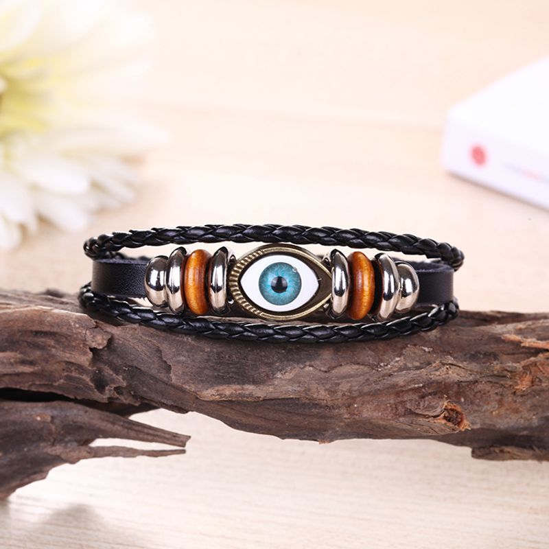 Ethnic Style Printing Eye Metal Layered Bracelets