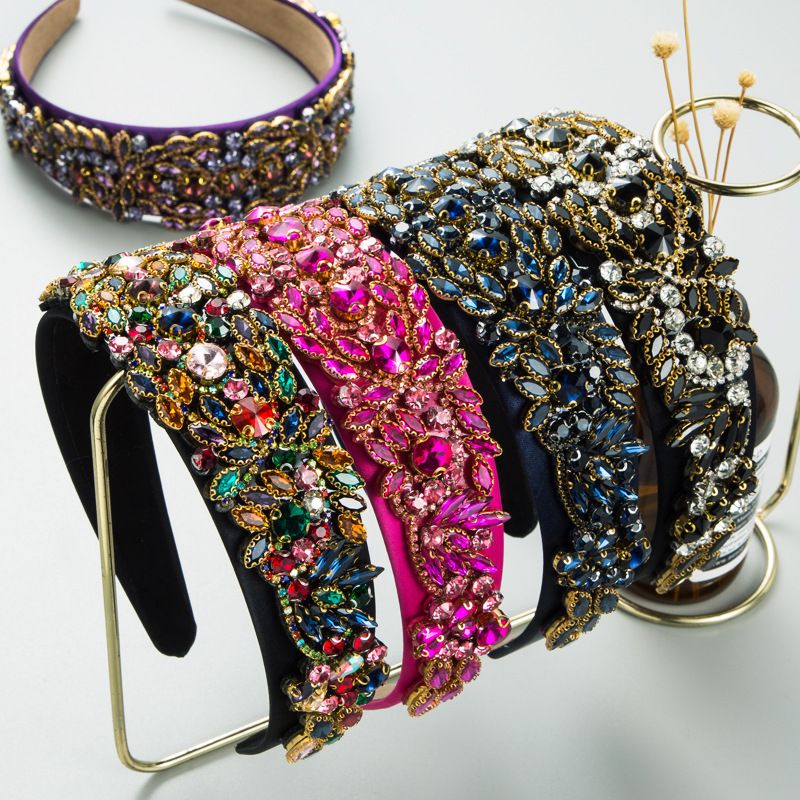 Fashion Geometric Cloth Rhinestones Hair Band