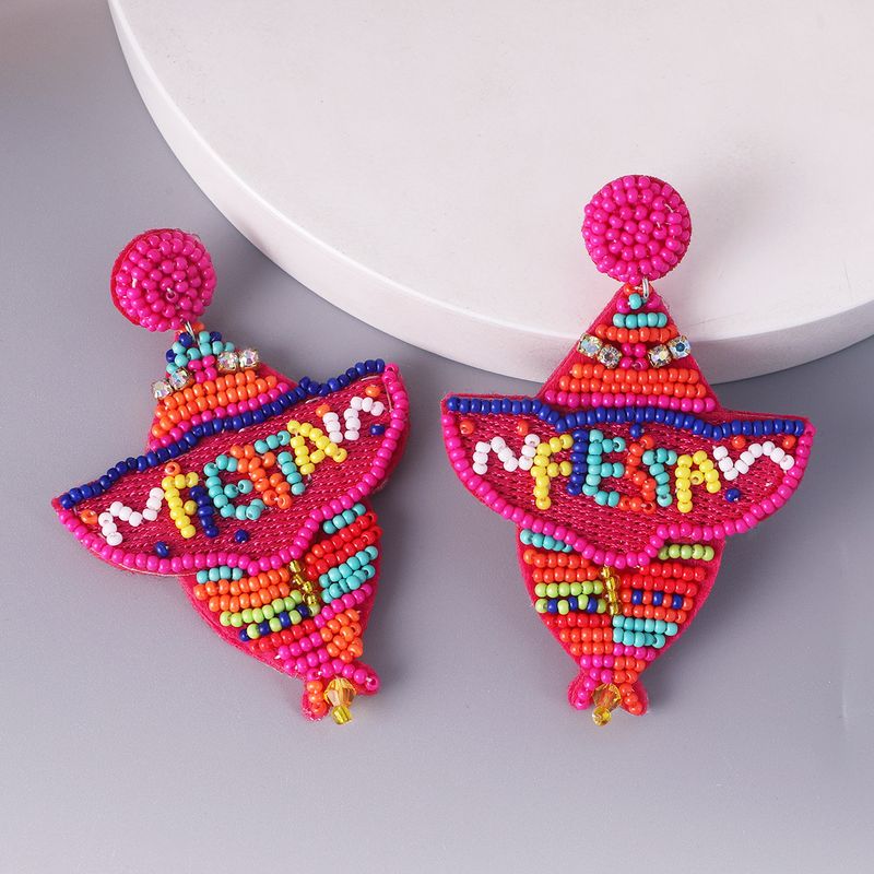 Fashion Fish Resin Beaded Rhinestones Drop Earrings