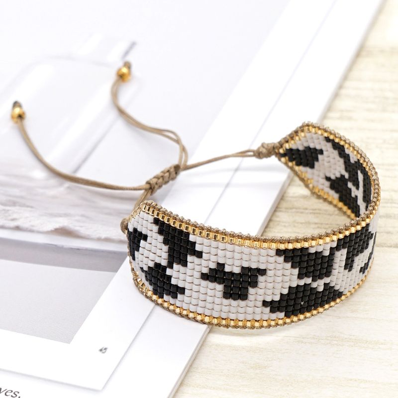 Fashion Leopard Glass Beaded Bracelets