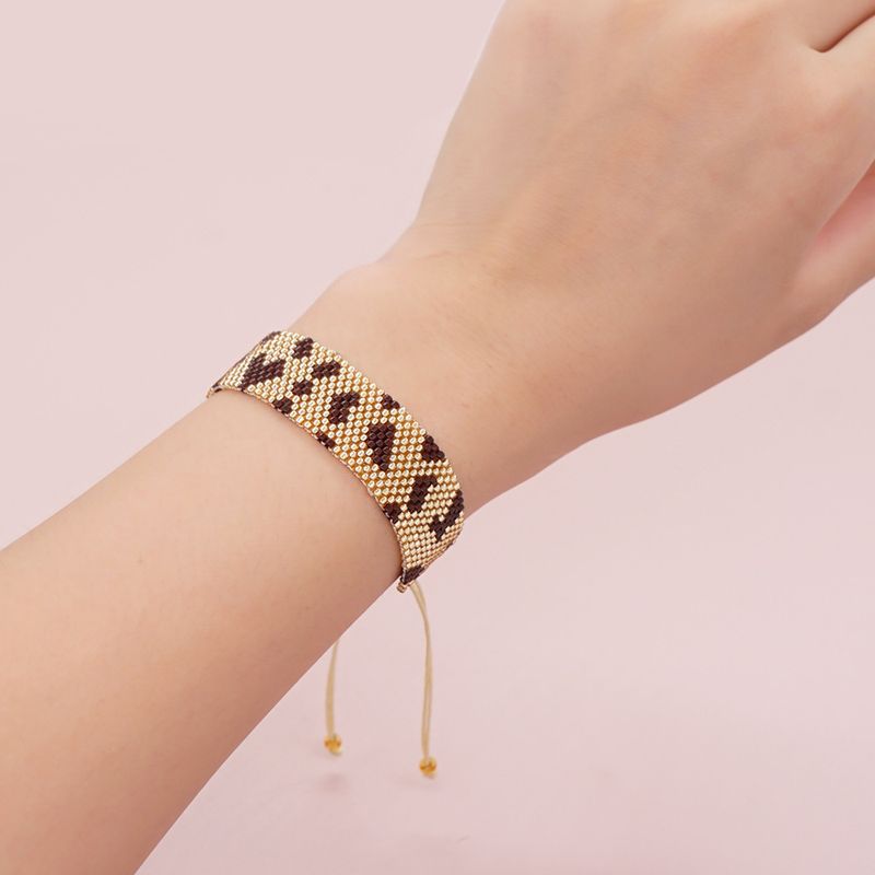 Fashion Leopard Glass Beaded Bracelets