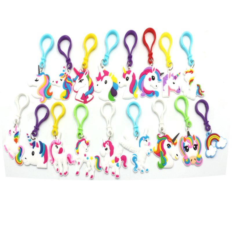 Mignon Licorne Plastique Pendentif De Sac Porte-clés