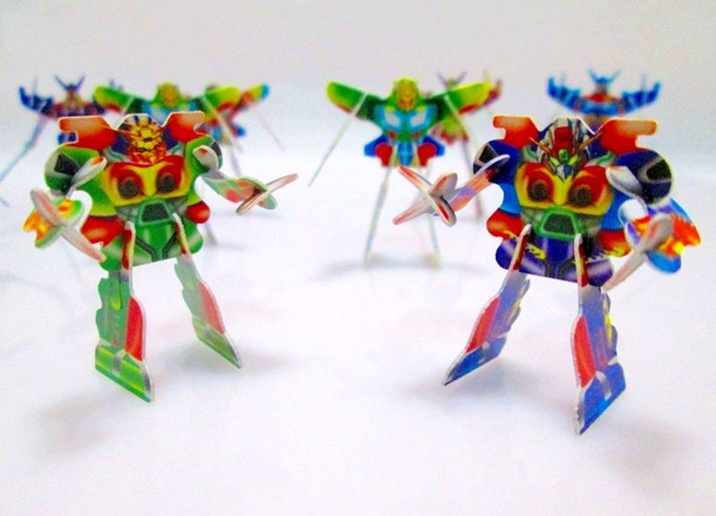 New Children's Plastic 3d Robot Puzzle Model Gifts