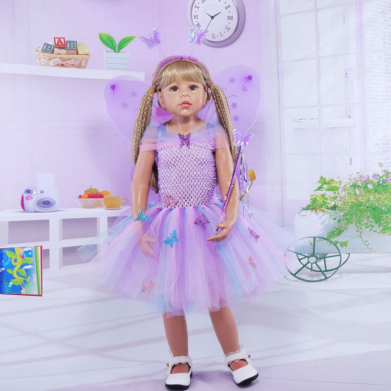 Día Del Niño Princesa Impresión Mariposa Escenario Atrezzo Para Disfraces