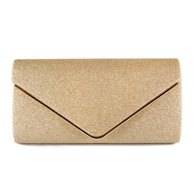 Women's Small Flash Material Solid Color Fashion Square Magnetic Buckle Envelope Bag