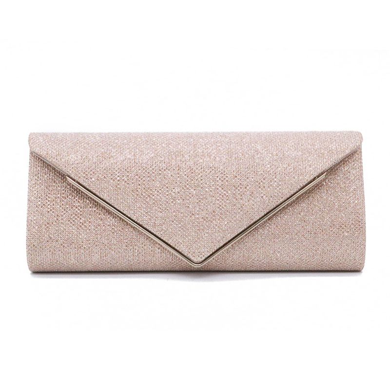 Women's Medium Spring&summer Flash Fabric Solid Color Fashion Square Magnetic Buckle Evening Bag