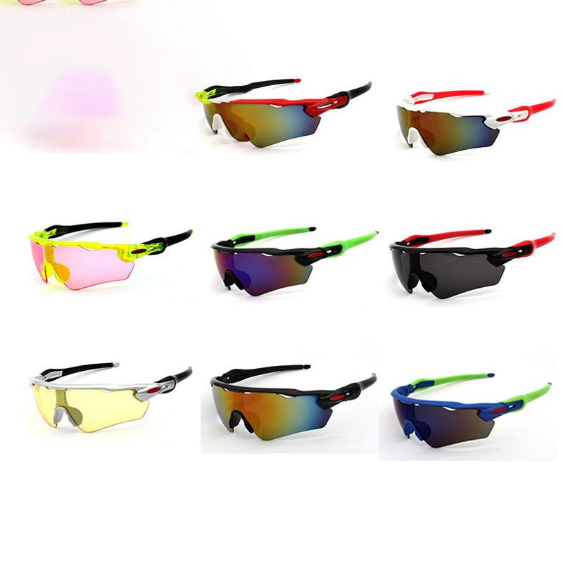 Men's Casual Color Block Pc Oval Frame Half Frame Sunglasses