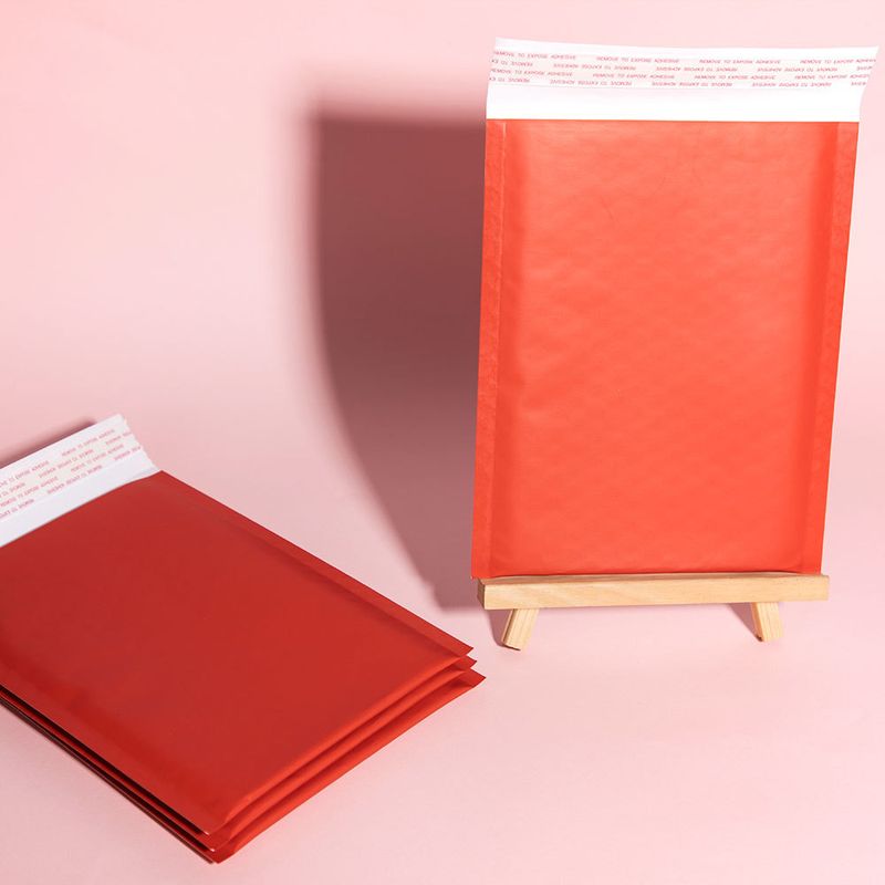 Style Simple Couleur Unie Papier Kraft Enveloppe Sac
