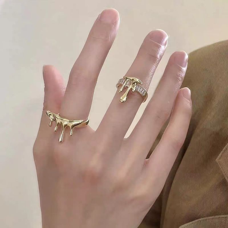 Simple Style Geometric Metal Metal Open Ring