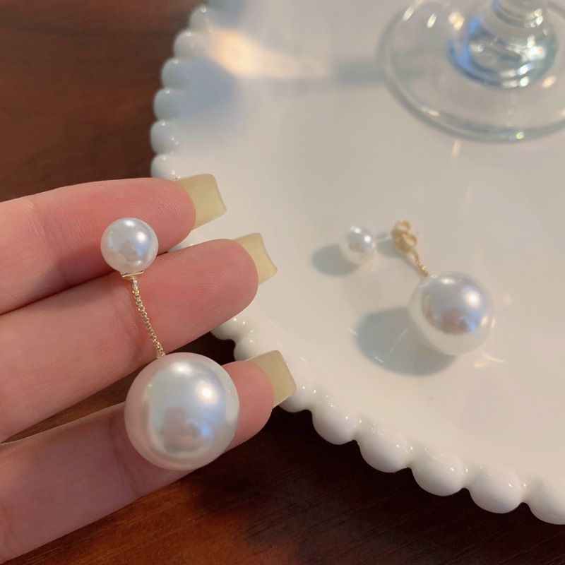 Elegant Geometric Imitation Pearl Alloy Earrings