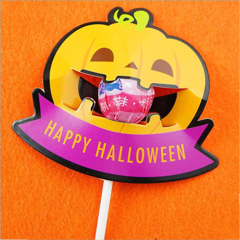 Halloween Citrouille Papier Fête Cartes De Décoration De Bonbons 50 Pièces