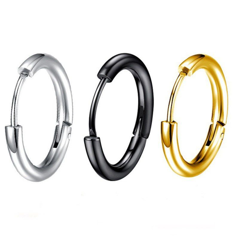 Fashion Round Titanium Steel Earrings Stainless Steel Earrings