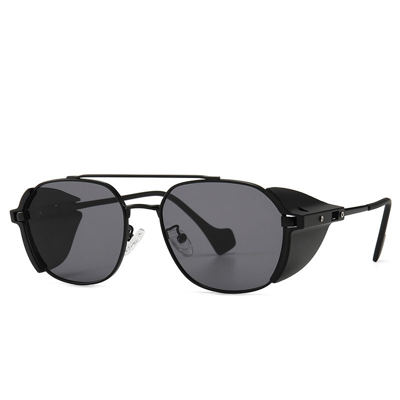 Unisex Mode Einfarbig Harz Runder Rahmen Vollbild Sonnenbrille