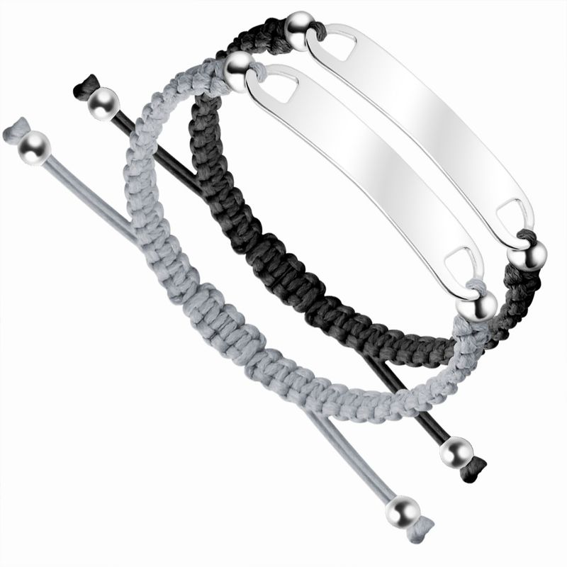 Simple Style Solid Color Stainless Steel Bracelets Knitting Stainless Steel Bracelets