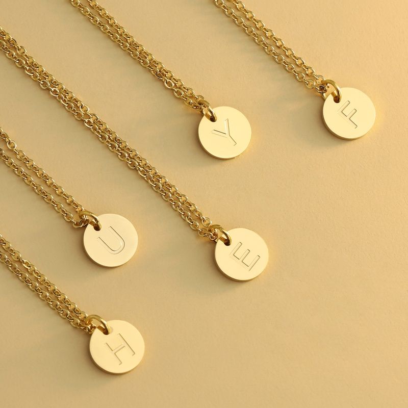 Fashion Letter Stainless Steel Pendant Necklace