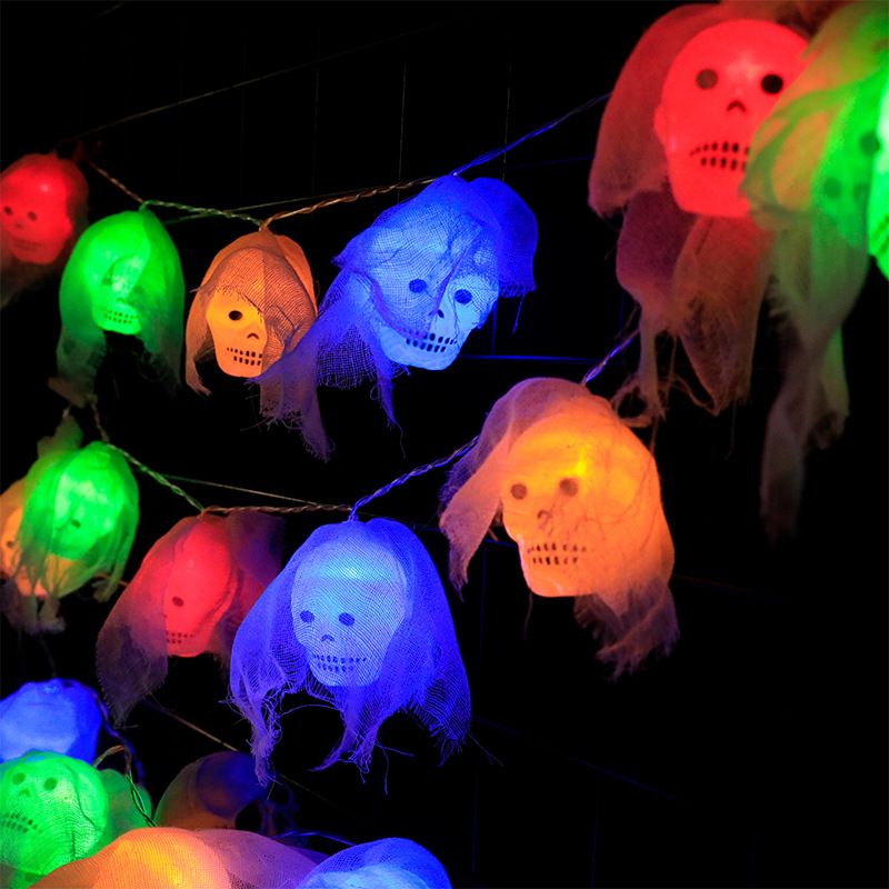 Halloween Gothic Skull Pvc Party String Lights