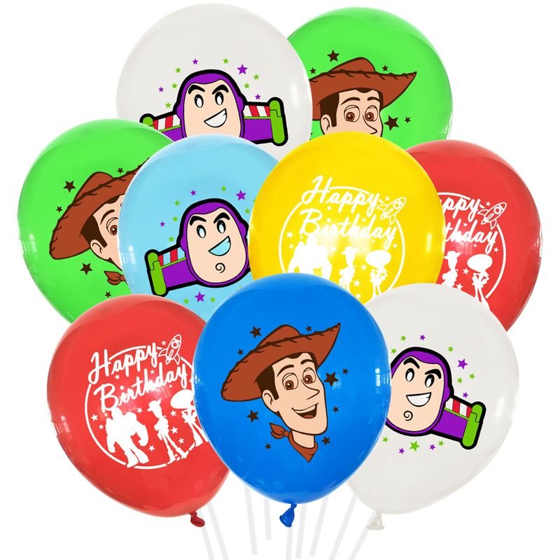 Cumpleaños Dibujos Animados Emulsión Cumpleaños Globos
