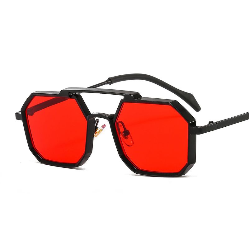 Unisex Punk Solid Color Ac Polygon Full Frame Sunglasses