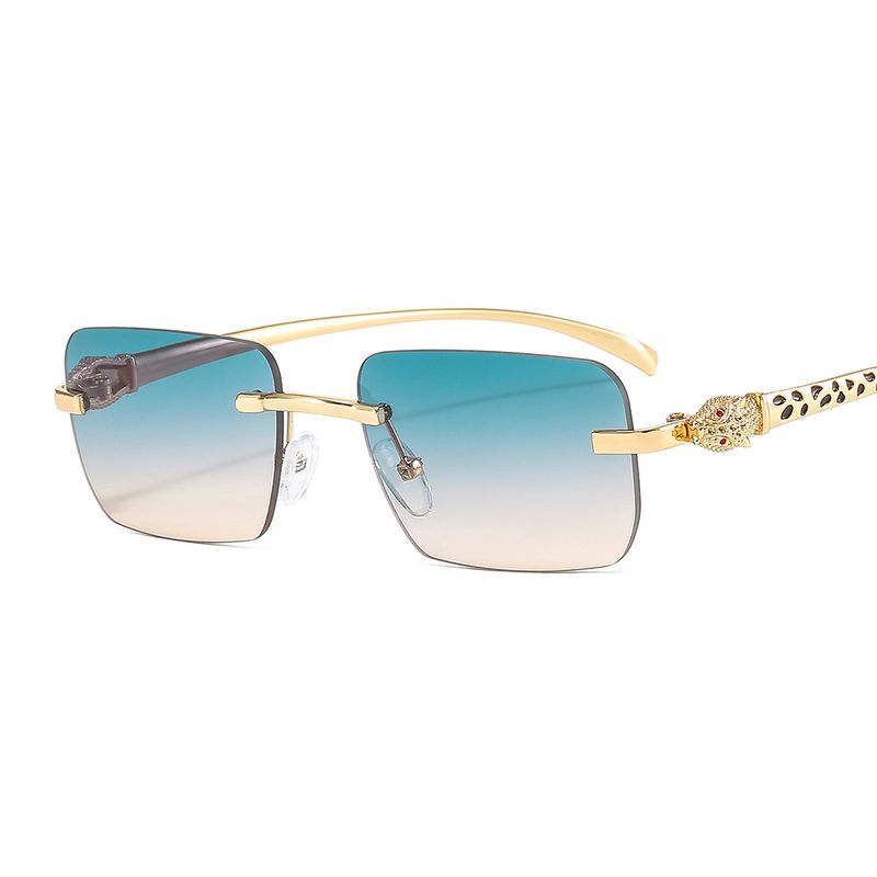 Unisex Fashion Geometric Pc Square Frameless Sunglasses