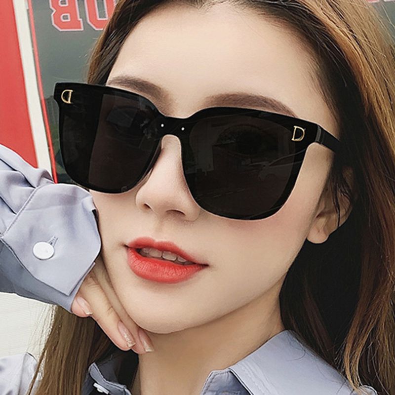 Women's Simple Style Geometric Resin Round Frame Full Frame Sunglasses