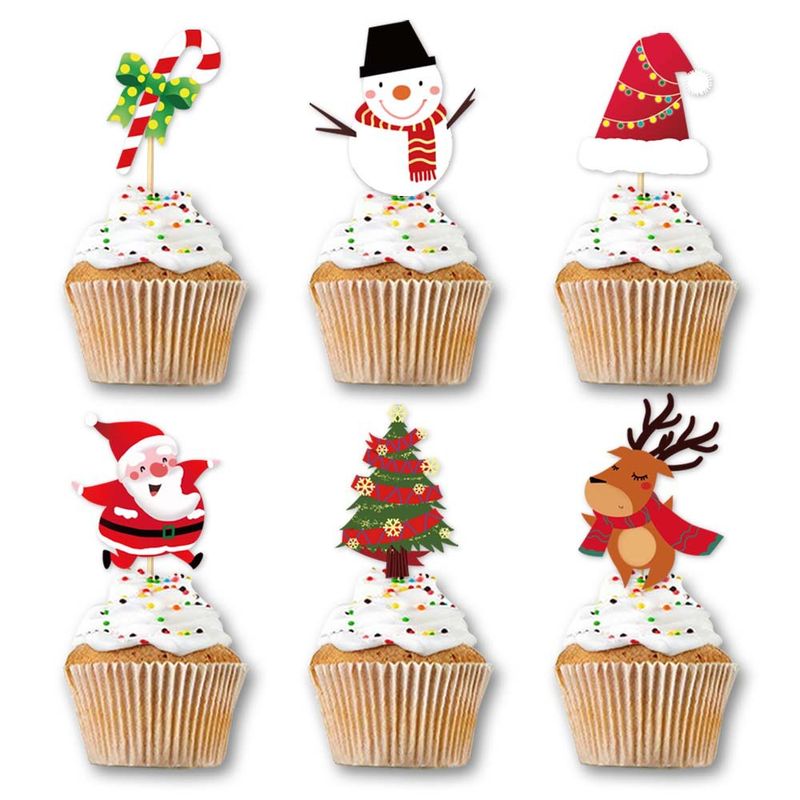Christmas Christmas Tree Snowman Paper Party Cake Decorating Supplies