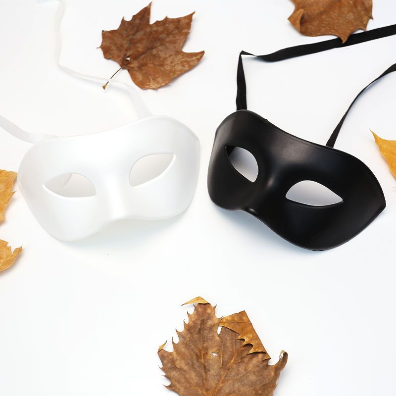 Halloween Couleur Unie Plastique Mascarade Masque De Fête